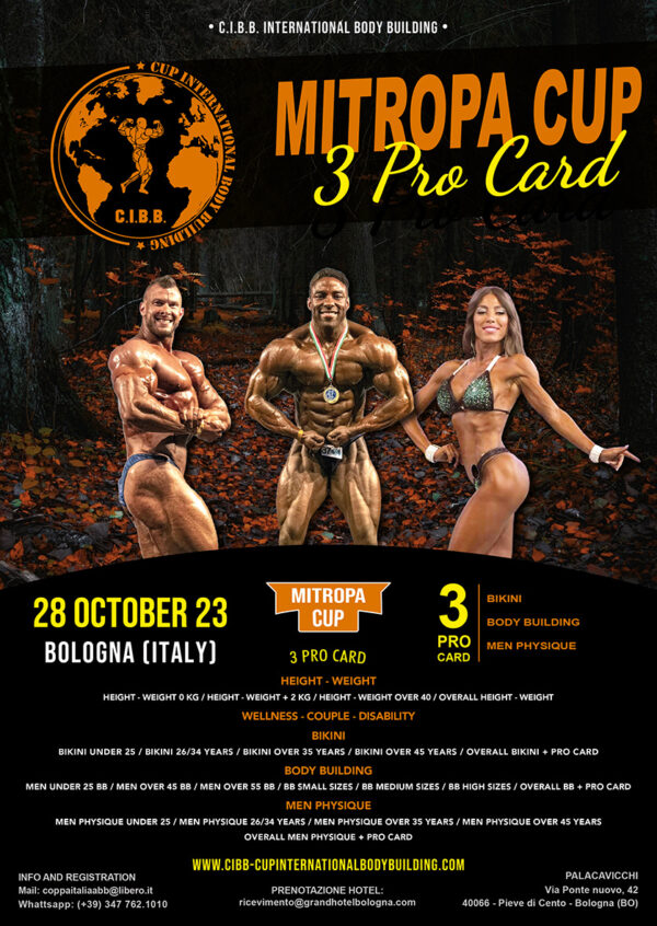 Locandina per la gara di MITROPA CUP 2023. Palestra CiBB Torino